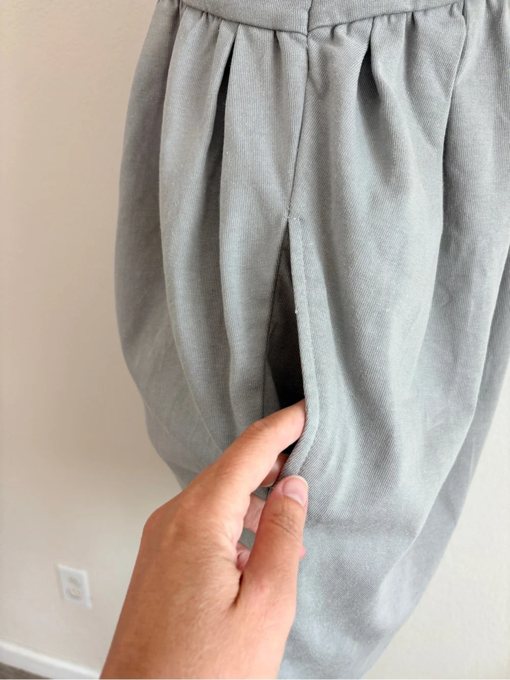 Chloe Grey Cotton One Shoulder Dress